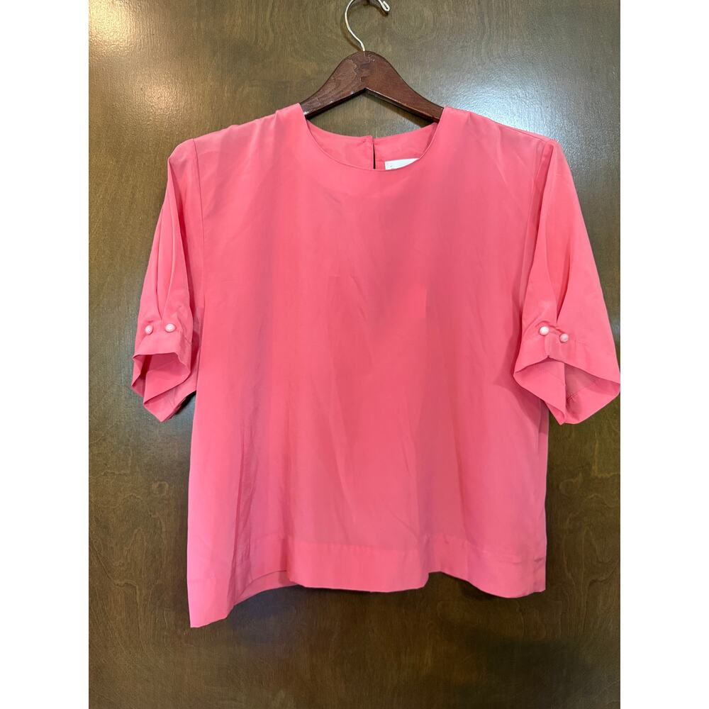 80s Silky Pink Sara Stephen Blouse